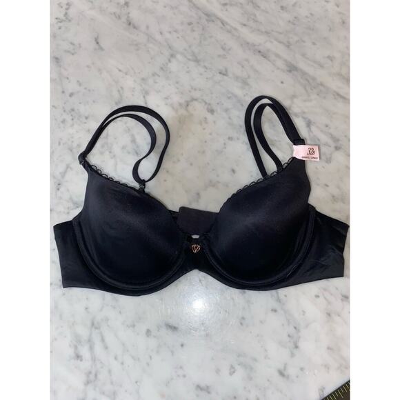 Body By Victoria Lightly Lined Demi Bra 32B Black Padded New 164051 - Picture 5 of 7